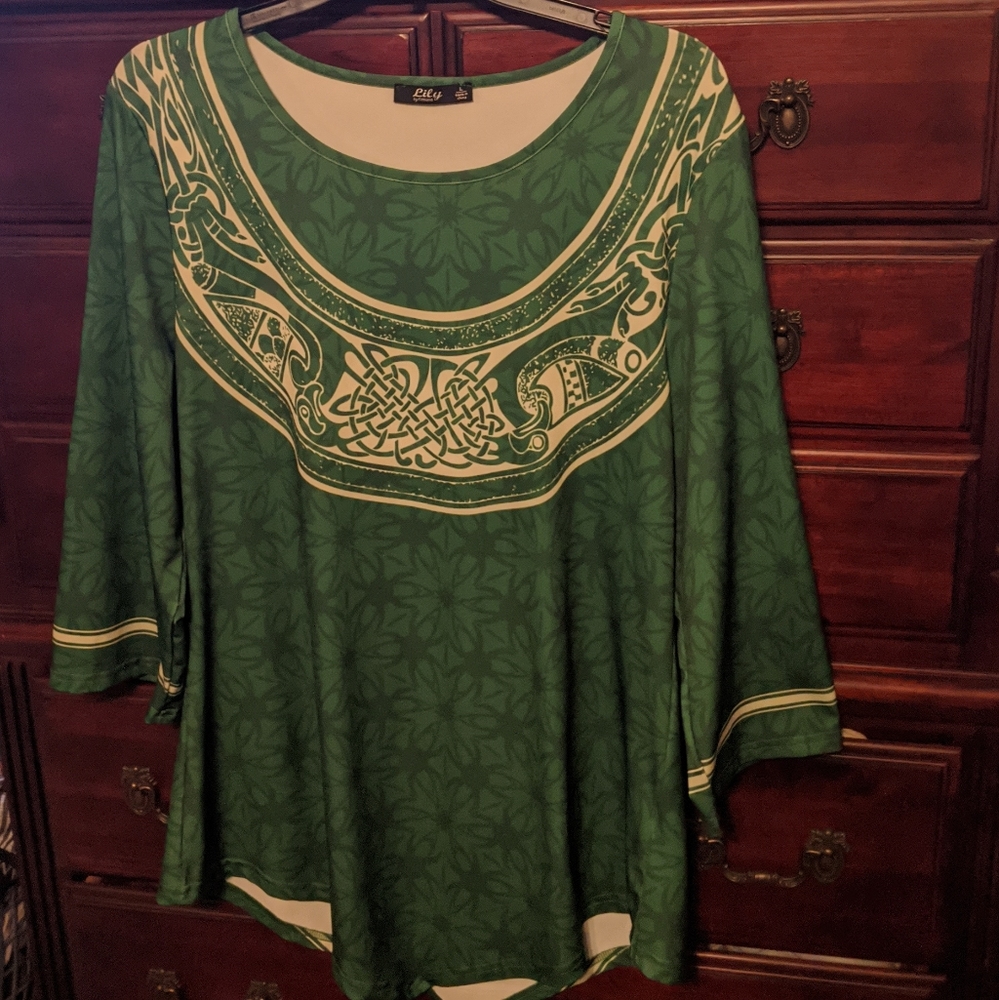 Green Patterned Shirt